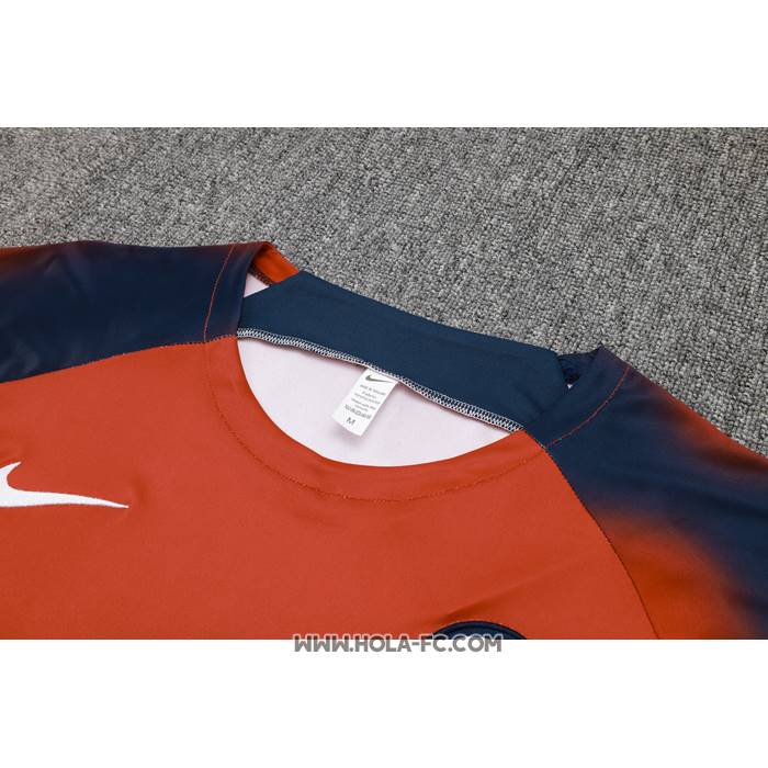 Chandal del Paris Saint-Germain 2023-2024 Manga Corta Rojo y Azul - Pantalon Corto